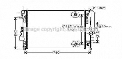 AVA QUALITY COOLING msa2460 -  Радиатор, охлаждение двигателя